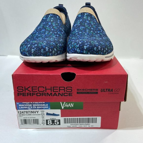 Sketchers Go Walk Classic Women's Slip On Shoes Navy - Size 8.5 - Picture 3 of 6